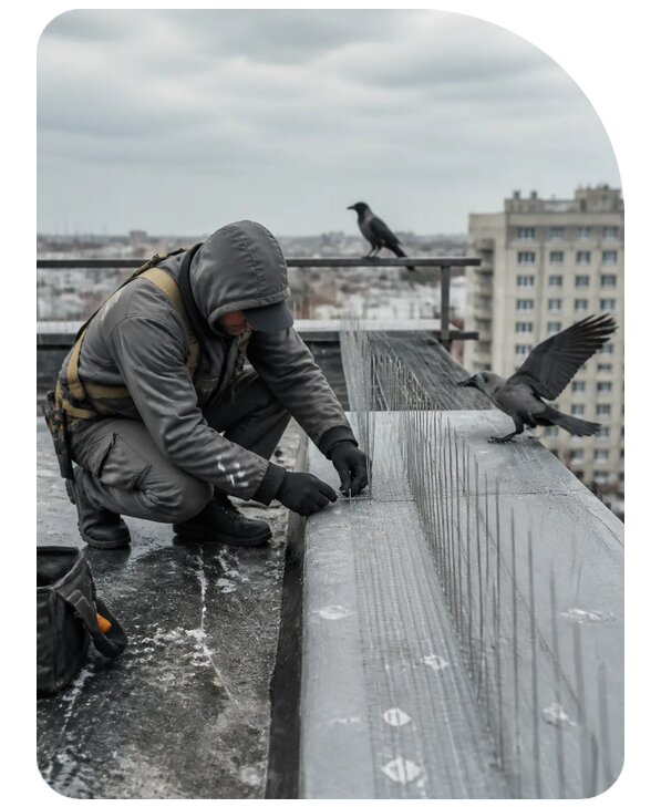 Защита от ворон под ключ в Петрозаводске по цене от 5075 р. | Сенат-Птр